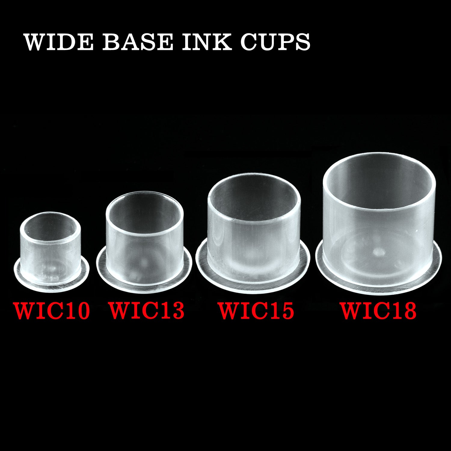ELITE Clear Wide Base Ink Cups