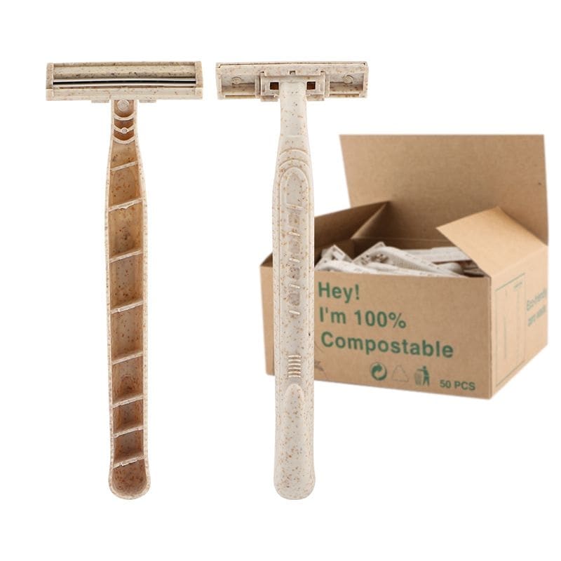 Eco Wheat Straw Razors - 50pcs
