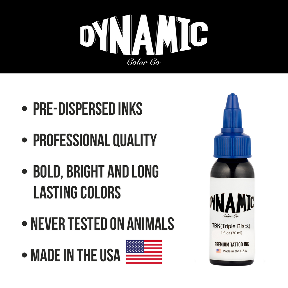Dynamic Tattoo Ink Triple Black 8oz